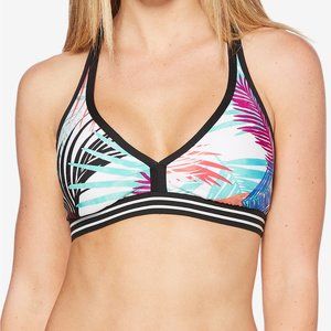 Jag Tropical-Print Racerback Bikini Top US M